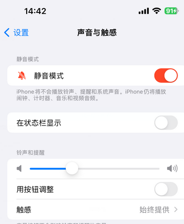 东洲苹果15Pro维修网点分享iPhone15Pro系列机型中隐藏静音图标 